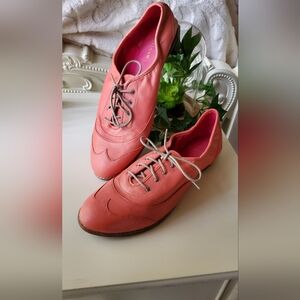 Cole HAAN Leather Shoes Salmon Pink Color NEW